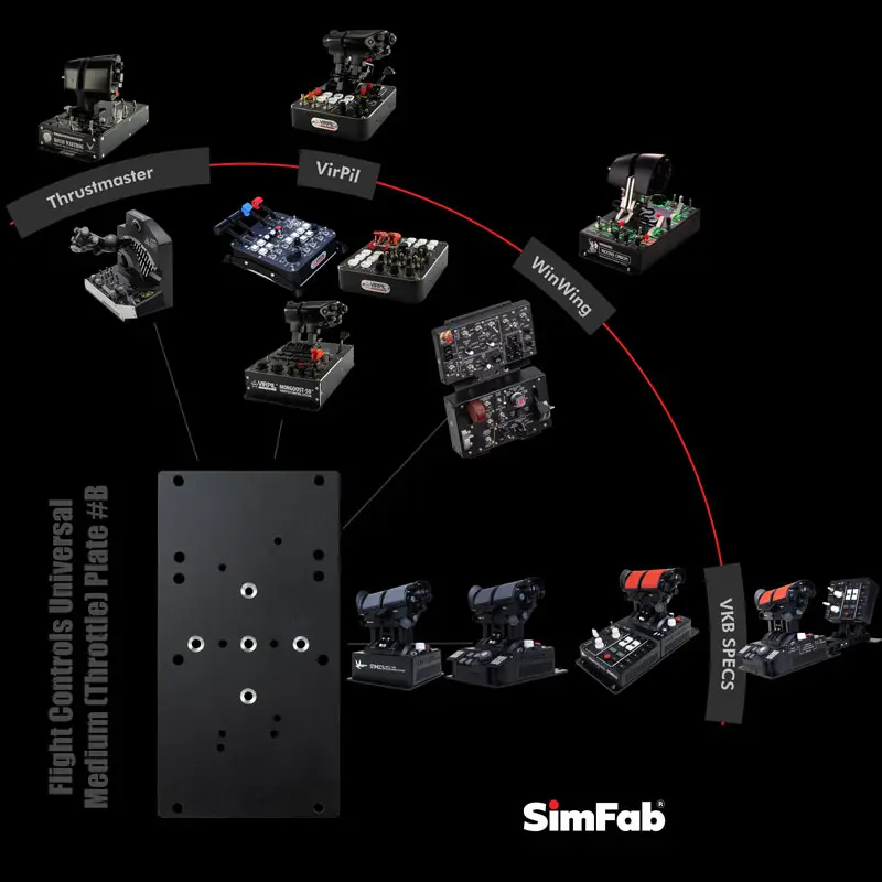 SimFab-Flight-sim-compatibility-Universal-medium-(throtle)-plate-B