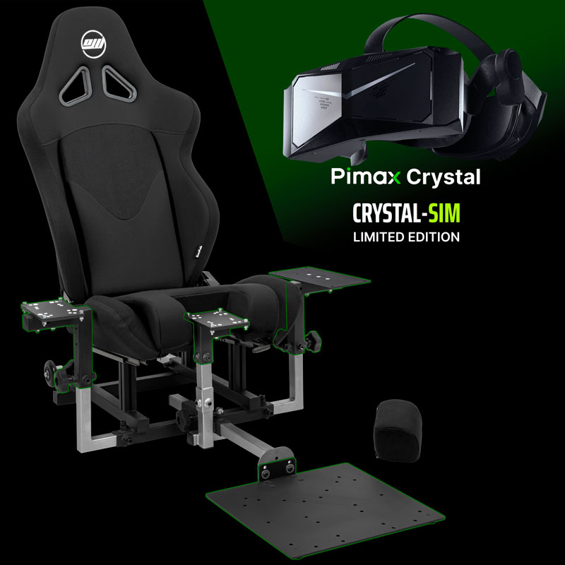 DCS Edition Modular Flight Pit and Pimax Crystal-Sim VR Headset