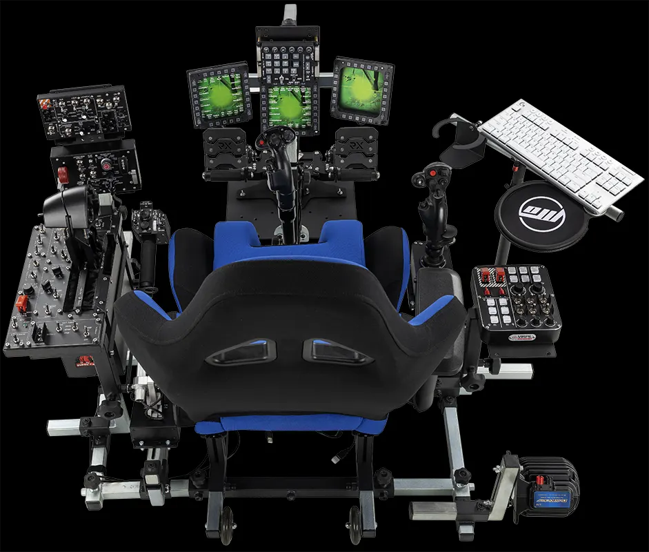 product-simfab-dcs-edition-modular-flight-pit-blue-color-virpil-winwing-thrustmaster-logitech-buttkickers-collеctive